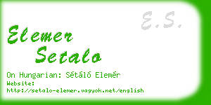 elemer setalo business card